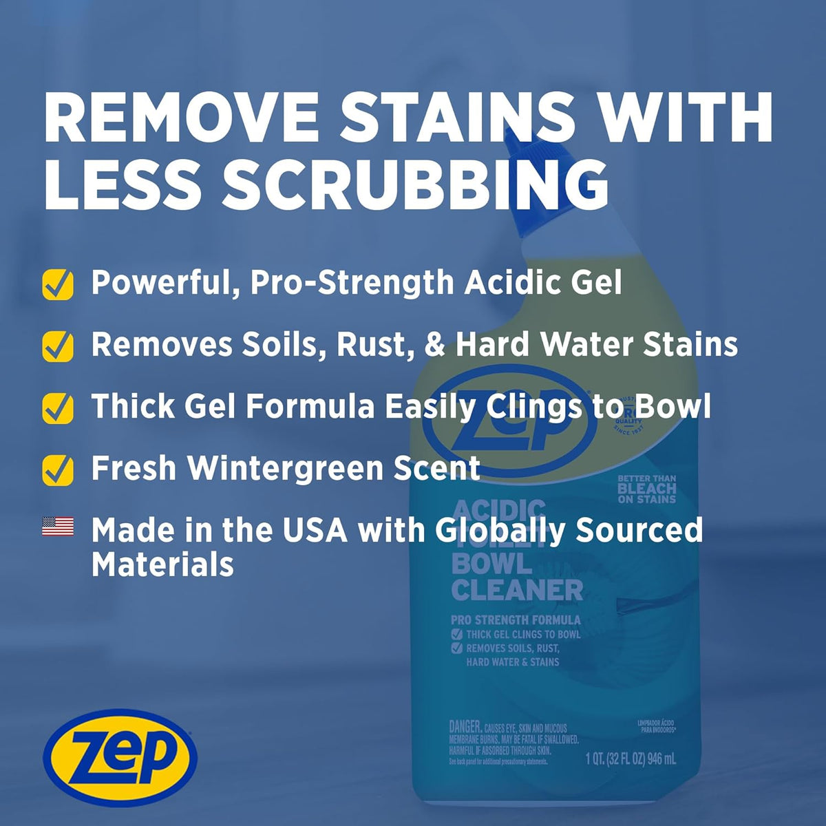 Zep Acidic Toilet Bowl Cleaner - 946 ml