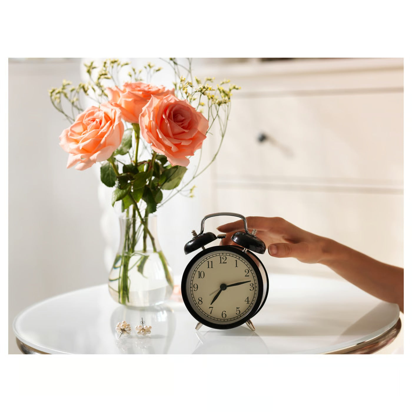 IKEA DEKAD Alarm clock, black, 10 cm (4 ")