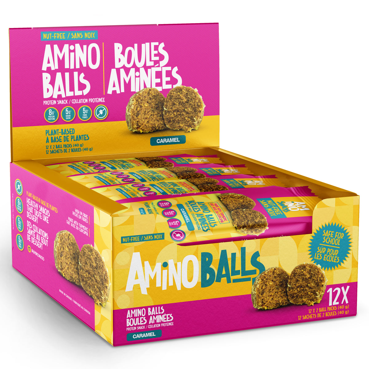 Amino Balls Nut-Free Variety Pack, 72 × 40 g