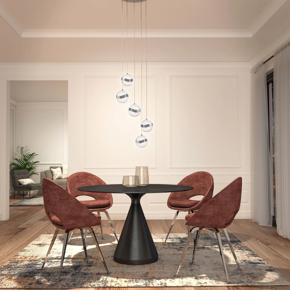 Artika 5-Light Wavey LED Pendant