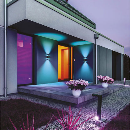 Atomi Smart Colour-changing Smart Outdoor LED Wall Sconces, 2 pack