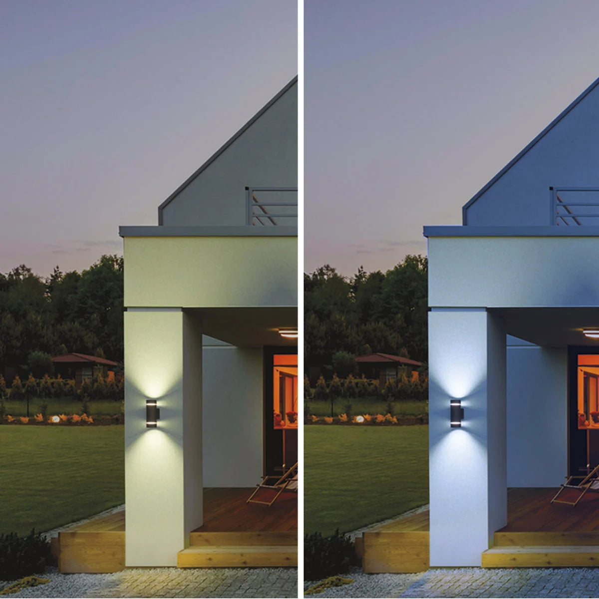 Atomi Smart Colour-changing Smart Outdoor LED Wall Sconces, 2 pack