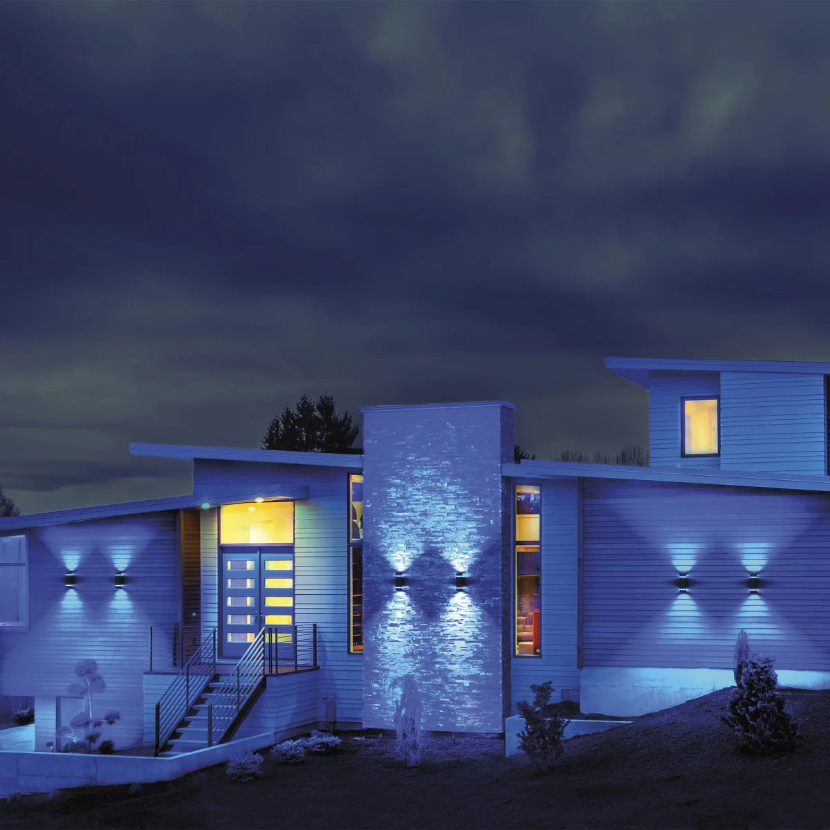 Atomi Smart Colour-changing Smart Outdoor LED Wall Sconces, 2 pack