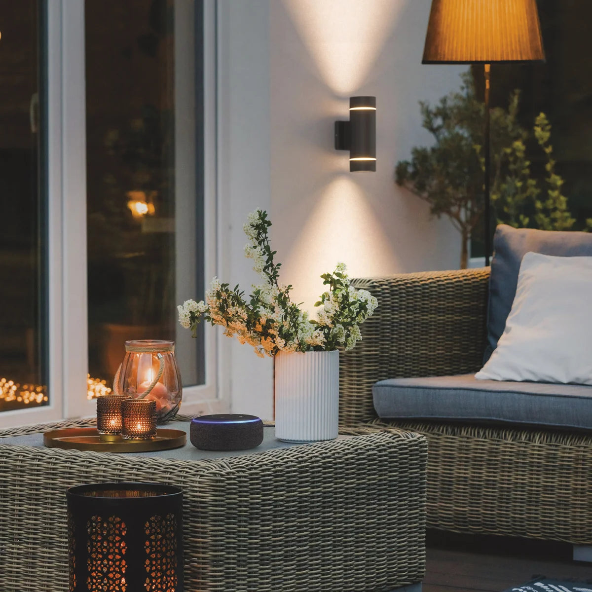 Atomi Smart Colour-changing Smart Outdoor LED Wall Sconces, 2 pack