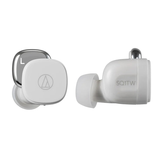 Audio-Technica ATH-SQ1TWWH Earbuds, White