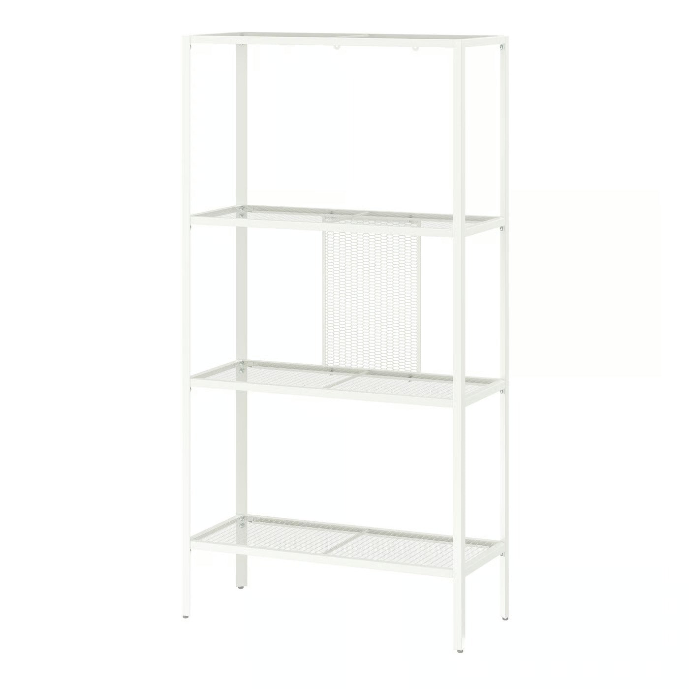 IKEA BAGGEBO Metal 4-Tier Shelf Unit,  60 x 25 x 116 cm (23 5/8 x 9 7/8 x 45 5/8 in) - White