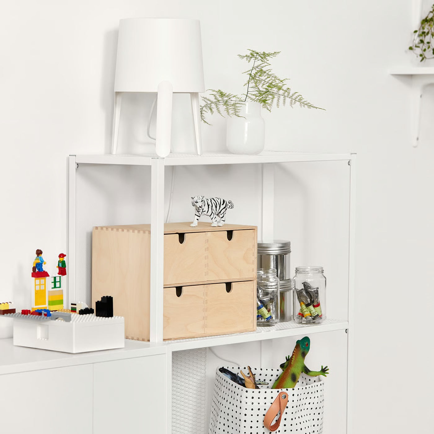 IKEA BAGGEBO Metal 4-Tier Shelf Unit,  60 x 25 x 116 cm (23 5/8 x 9 7/8 x 45 5/8 in) - White