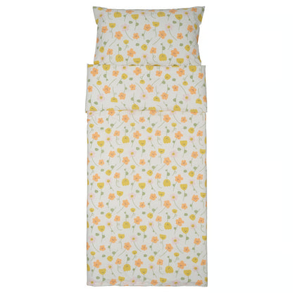 IKEA BARNDRÖM Duvet cover and pillowcase, multicolor/flower pattern, Twin