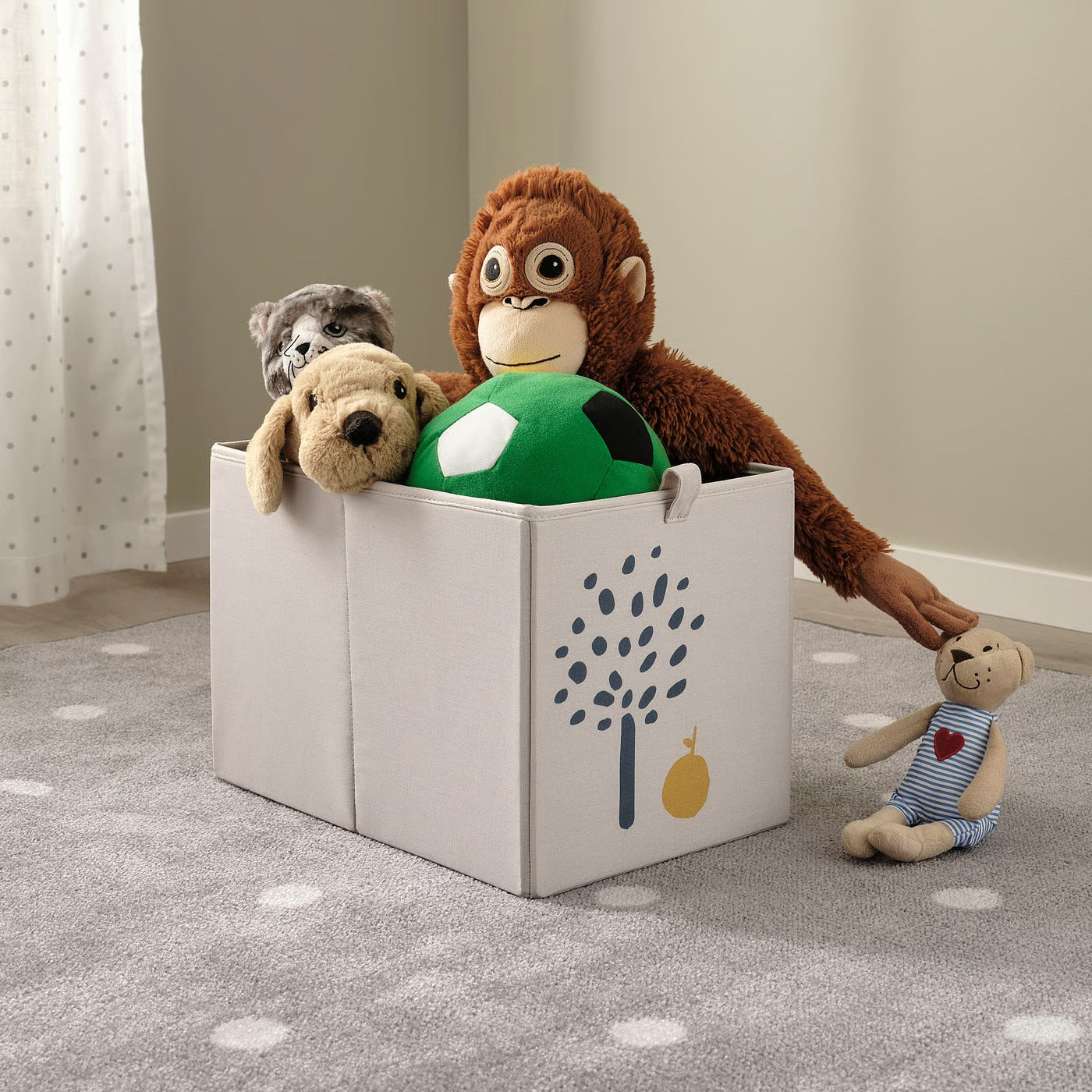 IKEA BARNDRÖM Box, beige, 26x37x26 cm (10 ¼x14 ½x10 ¼ ")