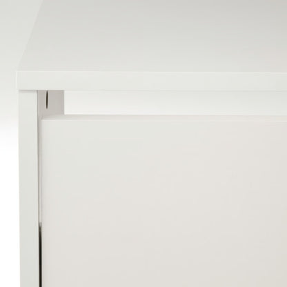 IKEA BISSA Shoe cabinet with 2 compartments, white, 49x28x93 cm (19 1/4x11x36 5/8 ")