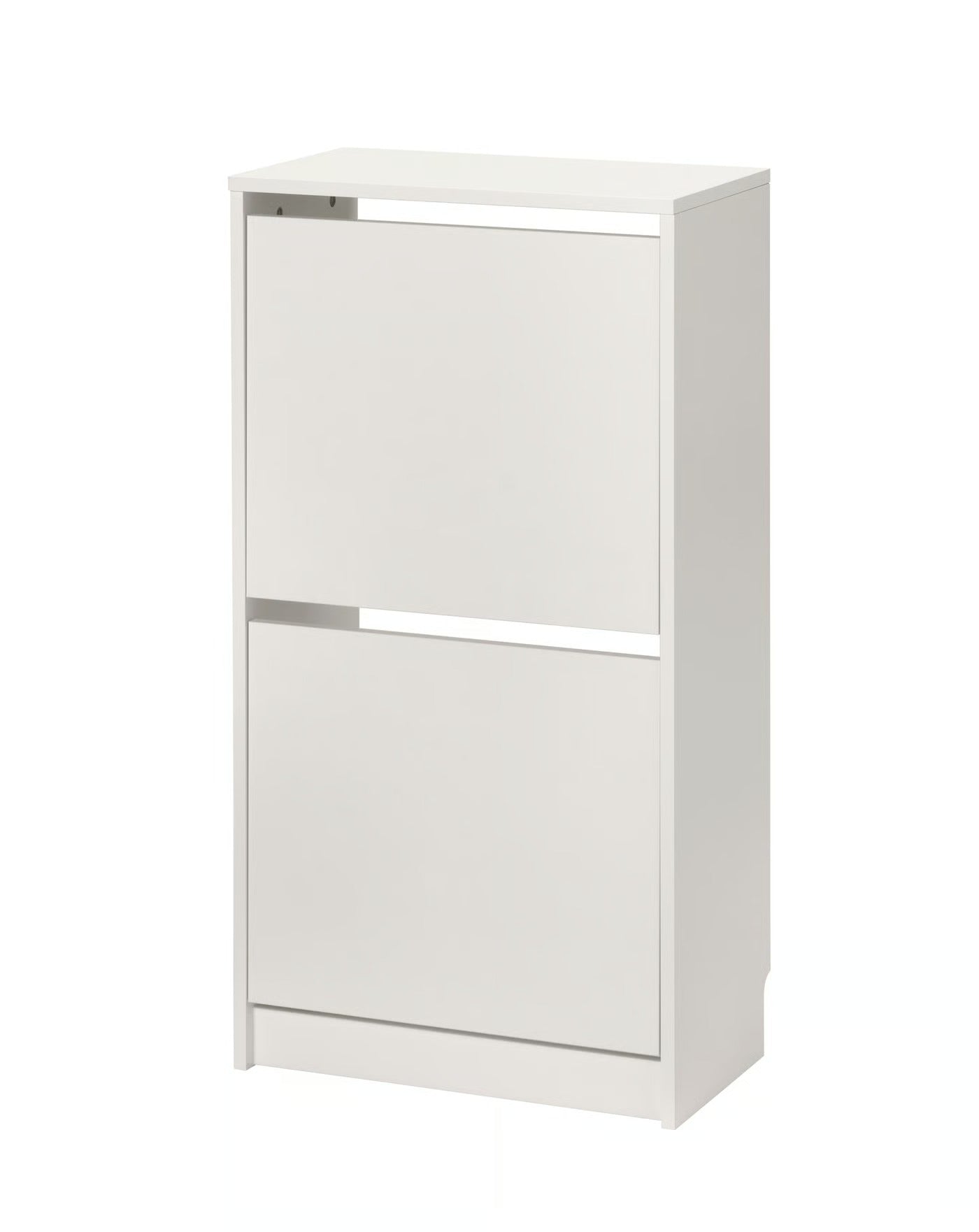 IKEA BISSA Shoe cabinet with 2 compartments, white, 49x28x93 cm (19 1/4x11x36 5/8 ")
