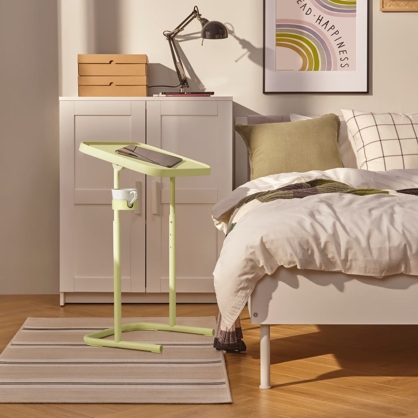IKEA BJÖRKÅSEN Laptop stand, yellow-green