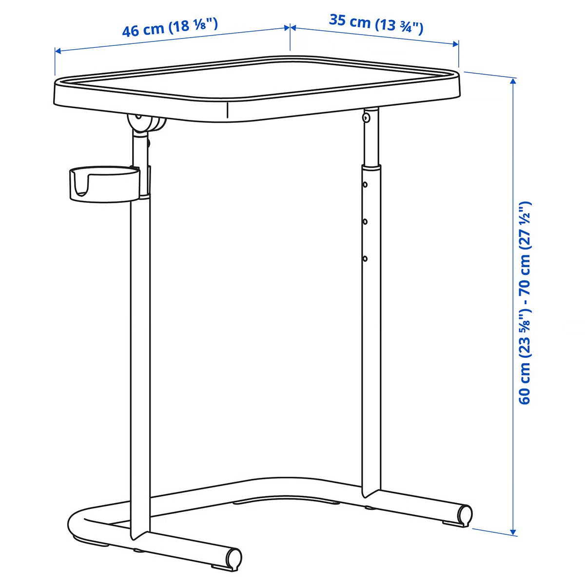 IKEA BJÖRKÅSEN Laptop stand, yellow-green