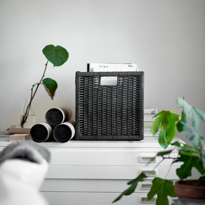 IKEA BRANÄS Basket, dark gray, 32x34x32 cm (12 ½x13 ½x12 ½ ")