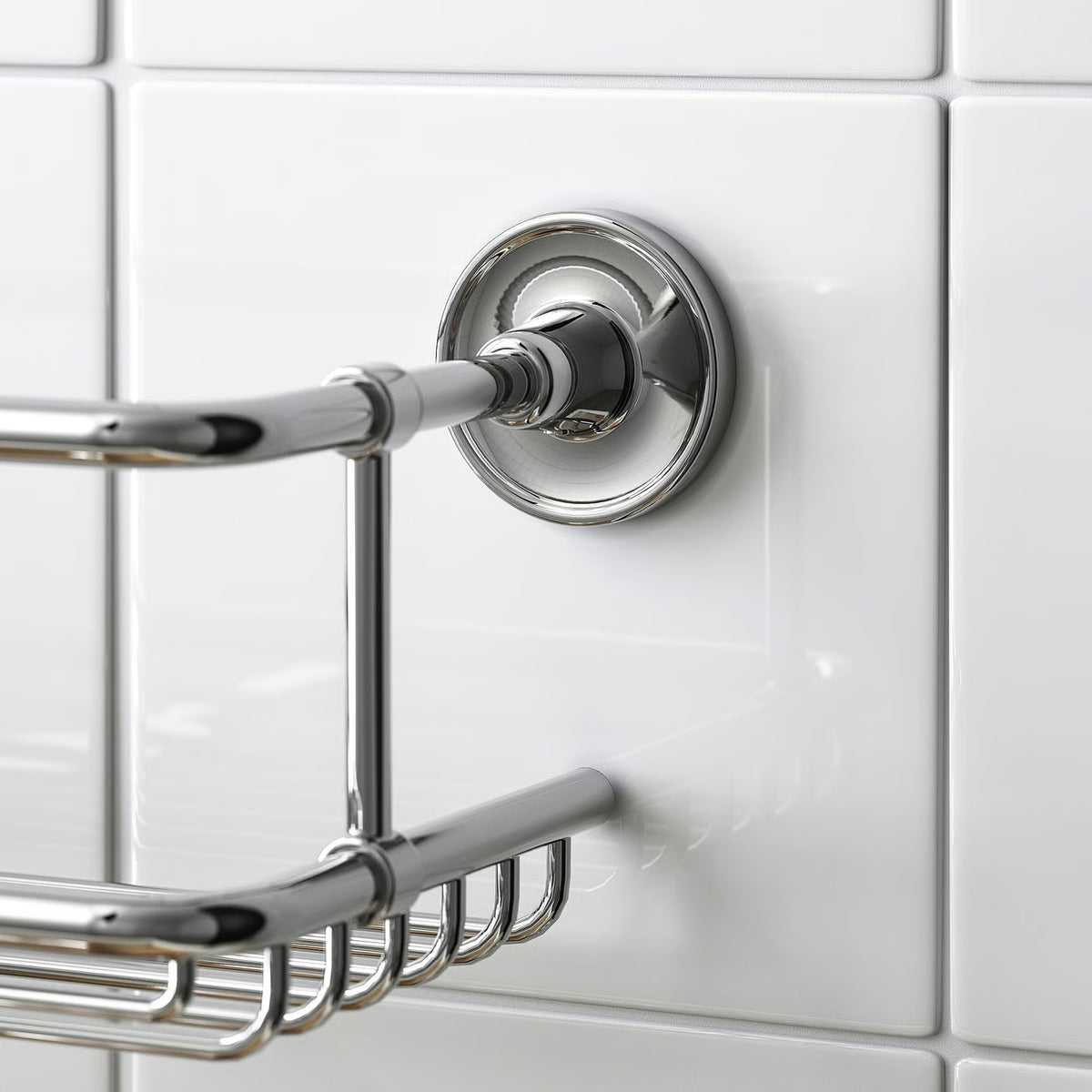 IKEA BROFJÄRDEN Shower shelf, chrome effect, 33x12 cm (13x4 ¾ ")
