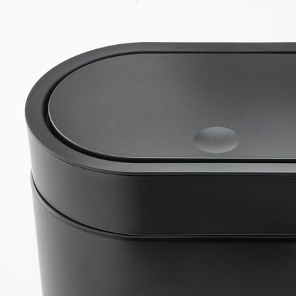 IKEA BROGRUND Touch top trash can, black, 4 l (1 gallon)