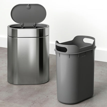 IKEA BROGRUND Touch top trash can, stainless steel, 4 l (1 gallon)