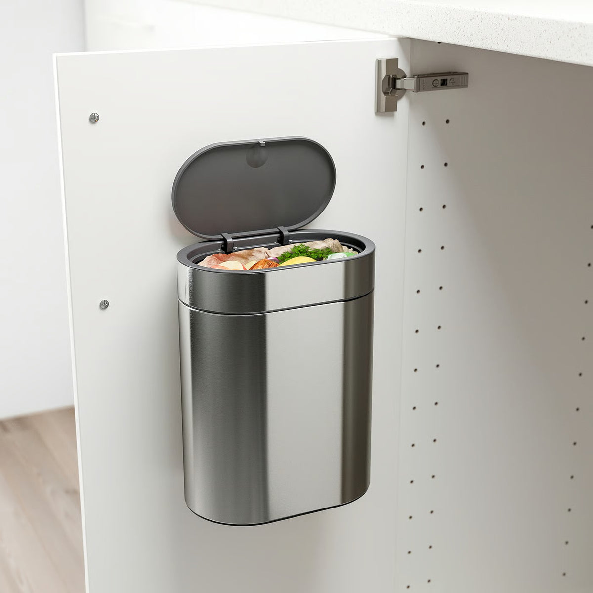 IKEA BROGRUND Touch top trash can, stainless steel, 4 l (1 gallon)