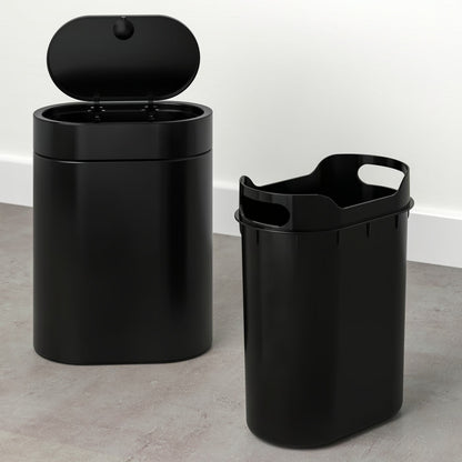 IKEA BROGRUND Touch top trash can, black, 4 l (1 gallon)