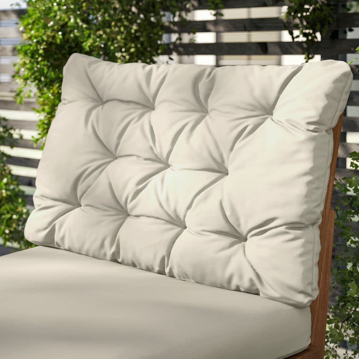 IKEA KUDDARNA Back cushion, outdoor, light gray-beige, 62x44 cm (24 3/8x17 3/8 ")
