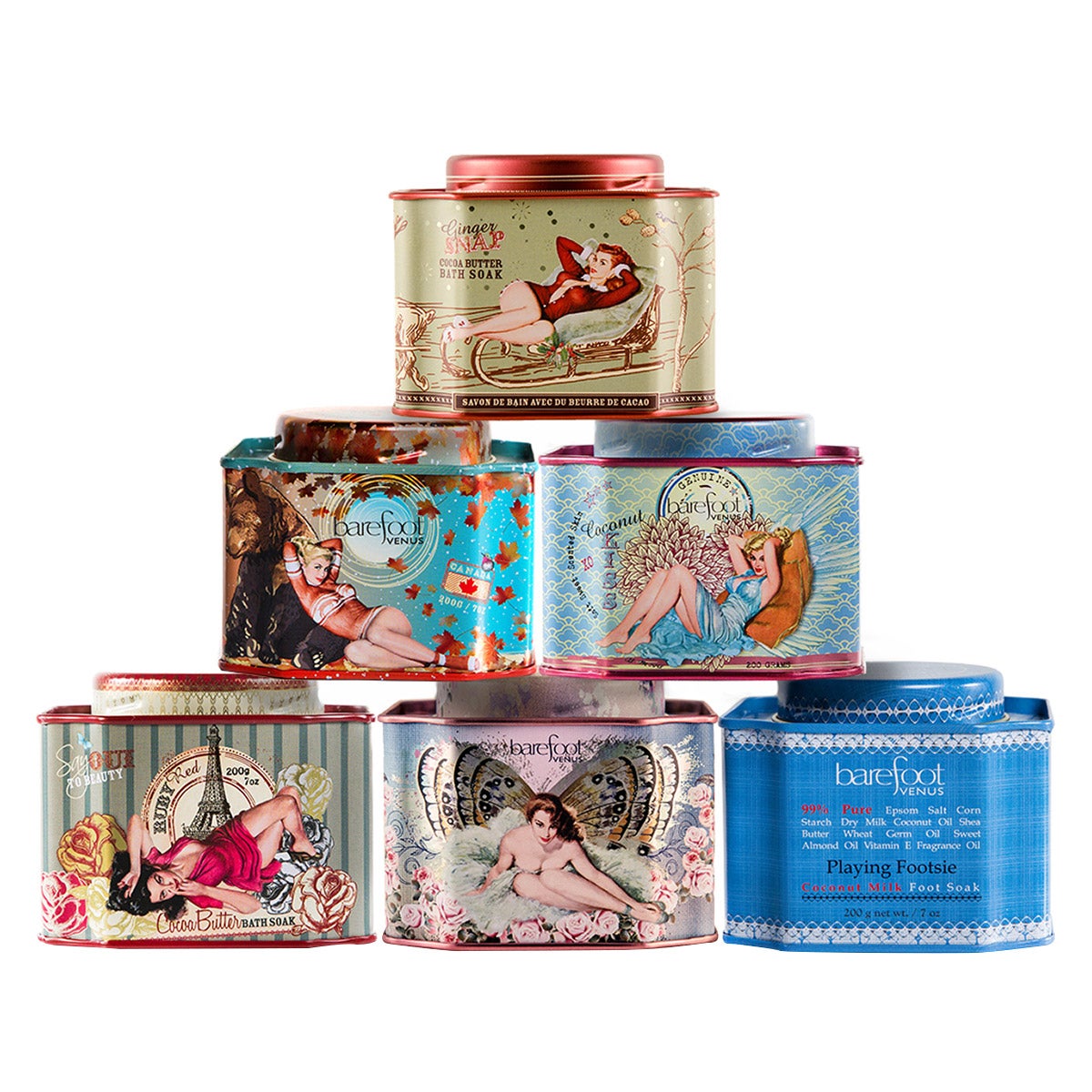 Barefoot Venus 6-piece Bath Soak Set