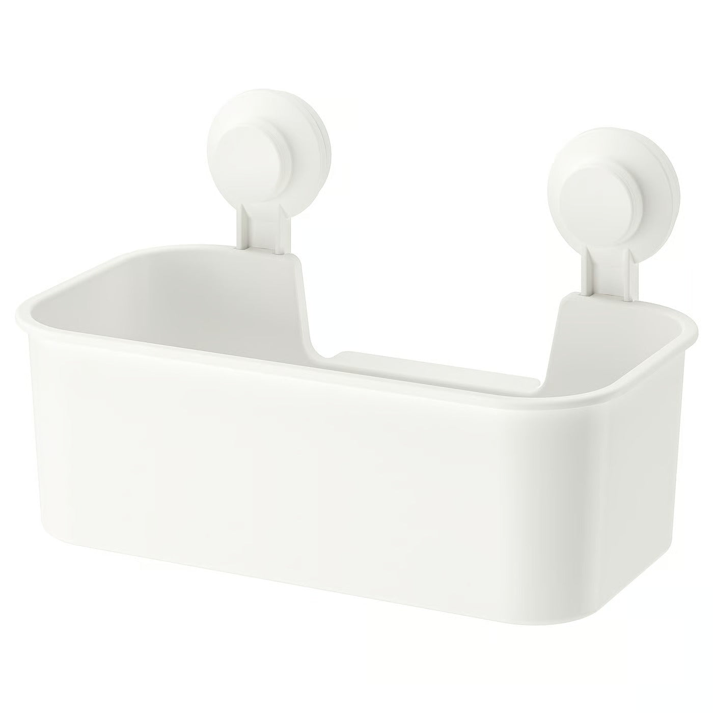 (2 PACK) IKEA TISKEN Basket with suction cup, white