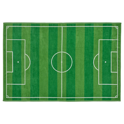 IKEA SPORTSLIG Bath sheet, green/football pitch, 100x150 cm (39x59 ")