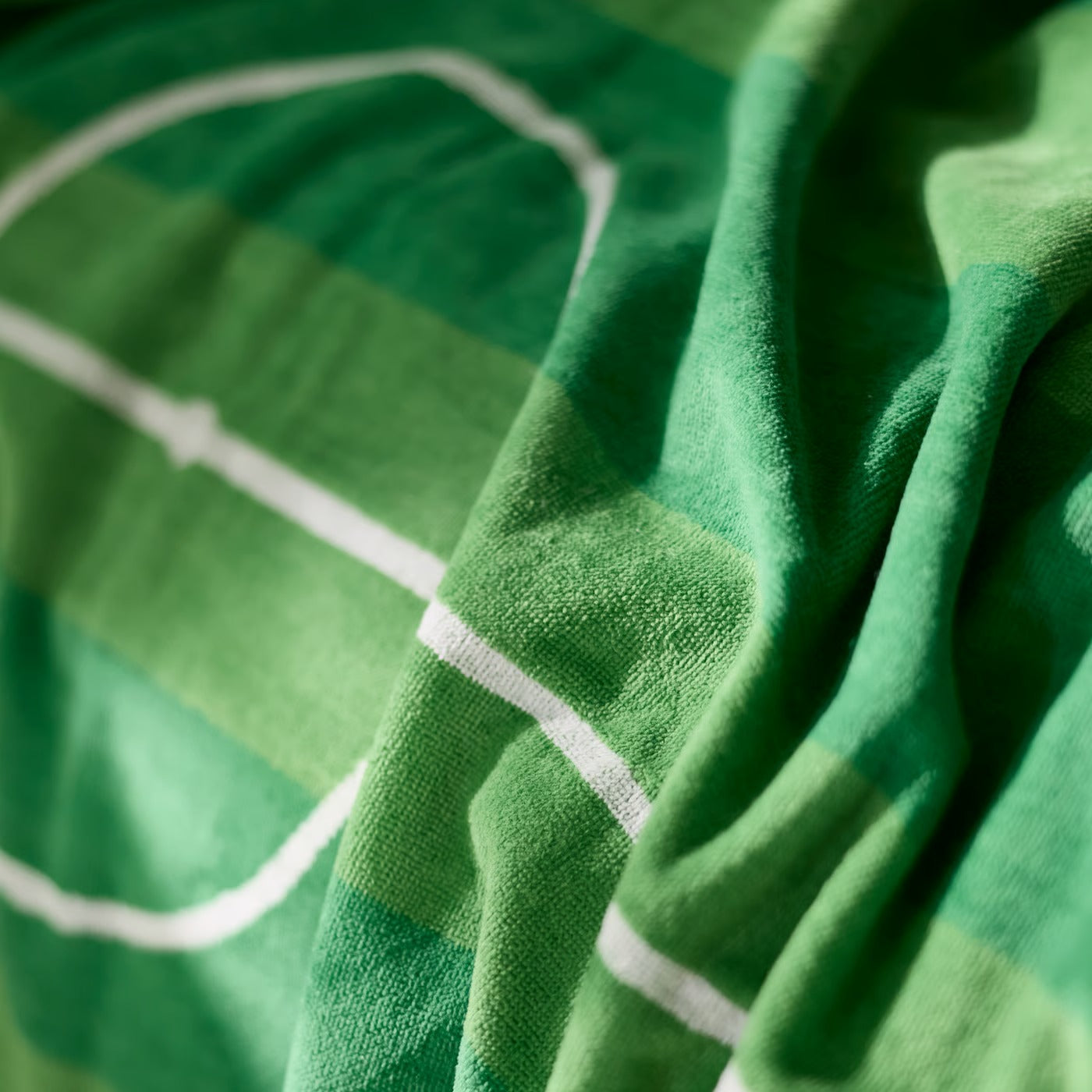 IKEA SPORTSLIG Bath sheet, green/football pitch, 100x150 cm (39x59 ")
