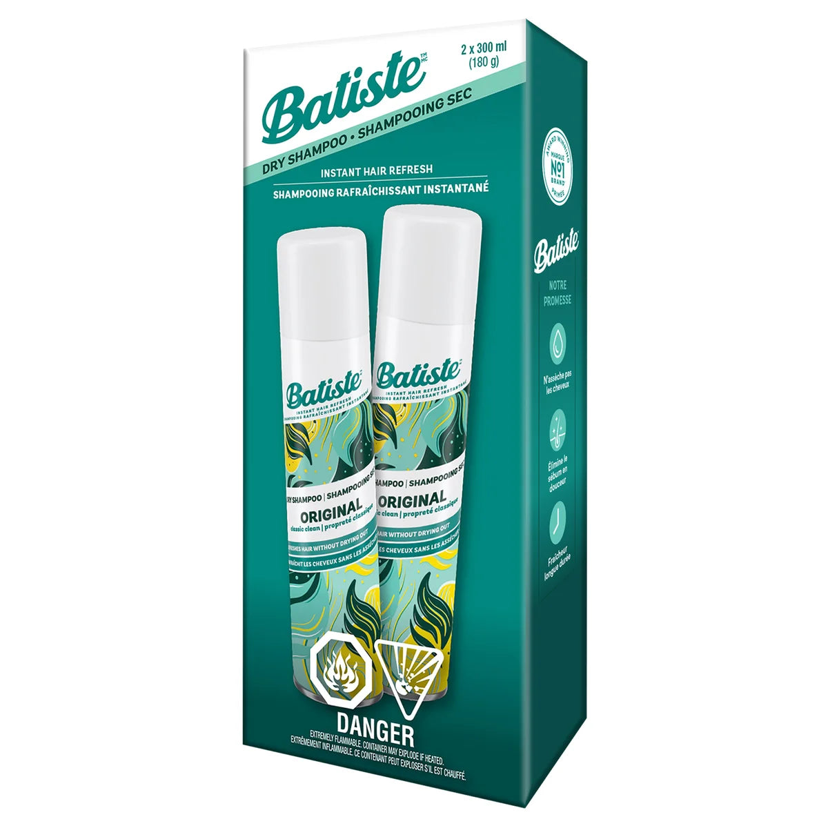 Batiste Dry Shampoo Original, 2 x 300 mL