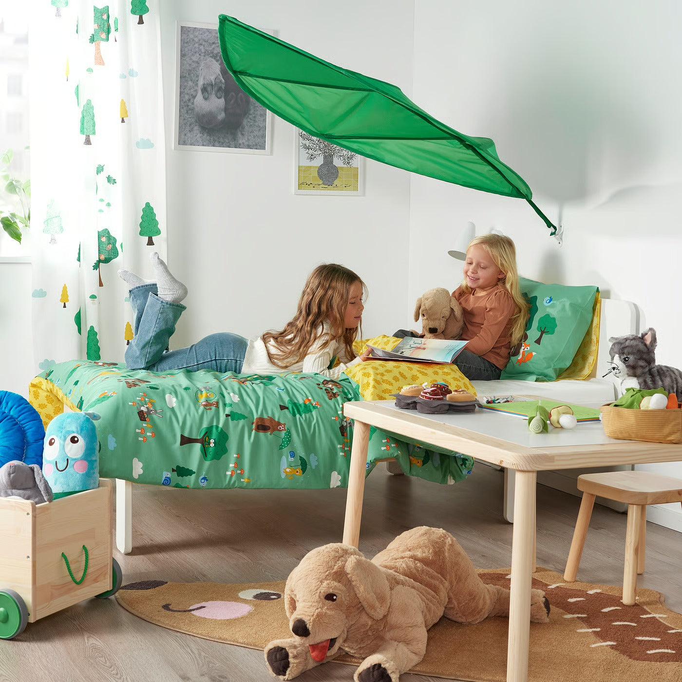 IKEA LOVA Bed canopy, leaf/green
