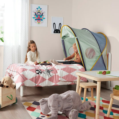 IKEA ELDFLUGA Bed tent, blue/green, 70/97
