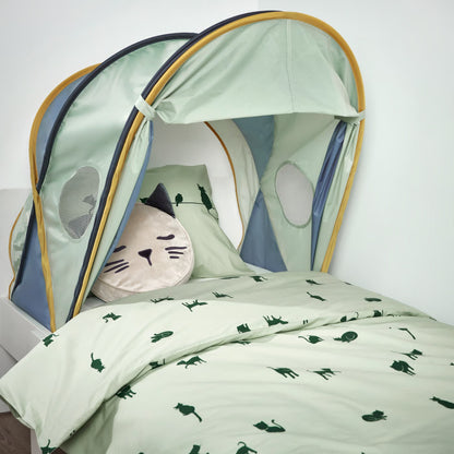 IKEA ELDFLUGA Bed tent, blue/green, 70/97