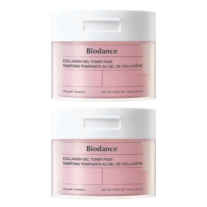 Biodance Collagen Gel Toner Pads – 2 x 60 Pads | Hydrating Korean Skincare Toner Pads for Pore Care & Elasticity