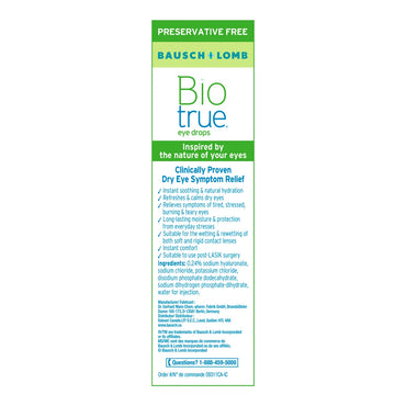 Biotrue Eye Drops Preservative-Free Multi-Dose, 3 x 10 mL