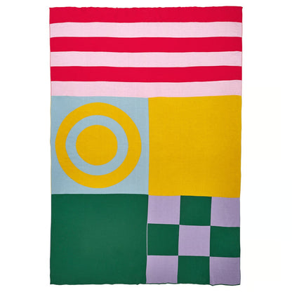 IKEA GREJSIMOJS Blanket, patterned/multicolor, 130x170 cm (51 1/8x66 7/8 ")