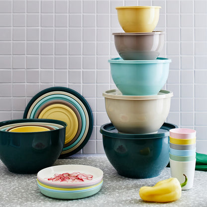 IKEA GARNITYREN Bowl with lid, set of 5, mixed colors