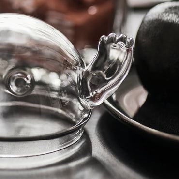 IKEA KUSTFYR Bowl with lid, ghost clear glass, 13 cm (5 ")
