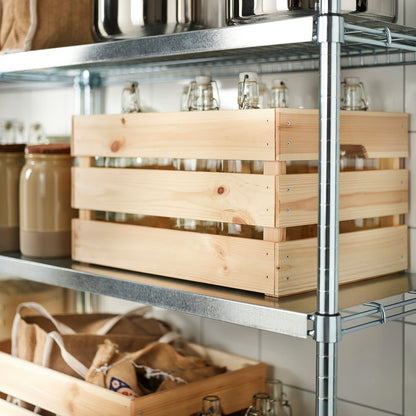 IKEA KNAGGLIG Box, pine, 46x31x25 cm (18x12 ¼x9 ¾ ")