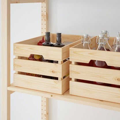 IKEA KNAGGLIG Box, pine, 46x31x25 cm (18x12 ¼x9 ¾ ")