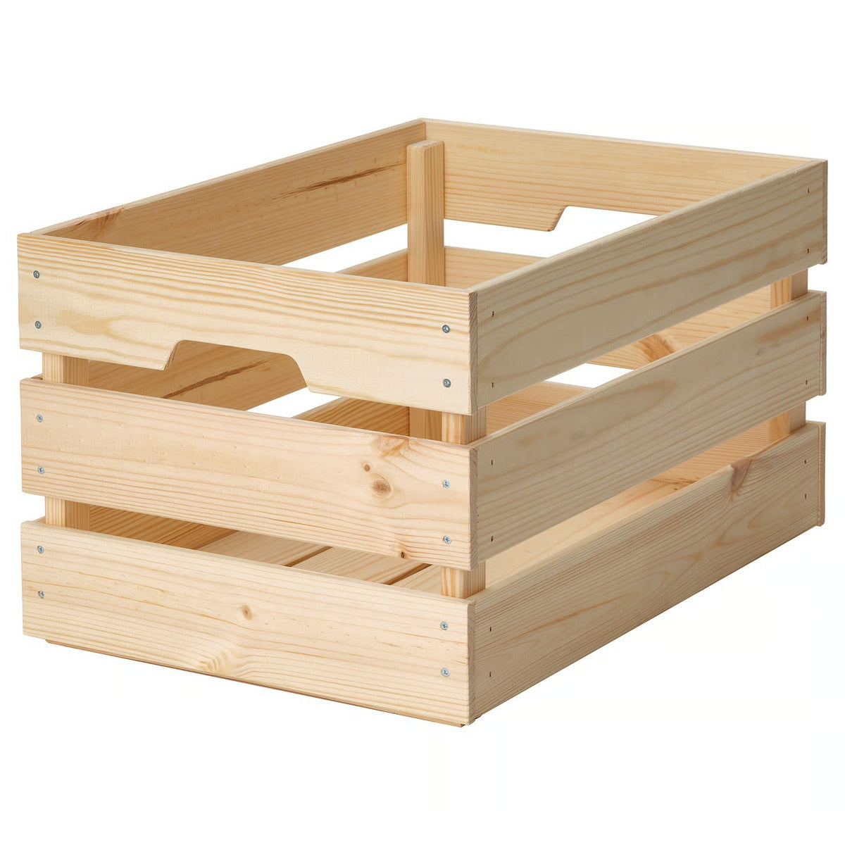 IKEA KNAGGLIG Box, pine, 46x31x25 cm (18x12 ¼x9 ¾ ")