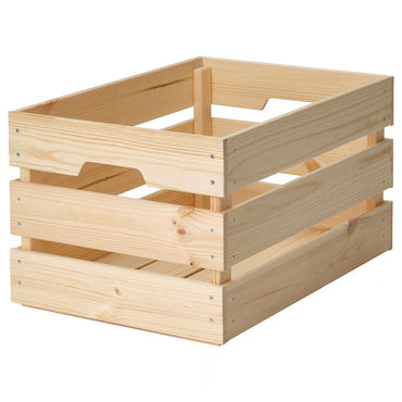 IKEA KNAGGLIG Box, pine, 46x31x25 cm (18x12 ¼x9 ¾ ")