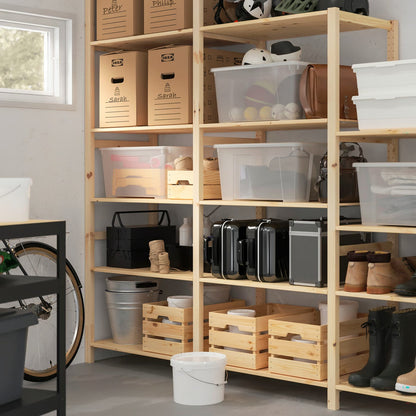 IKEA KNAGGLIG Box, pine, 46x31x25 cm (18x12 ¼x9 ¾ ")