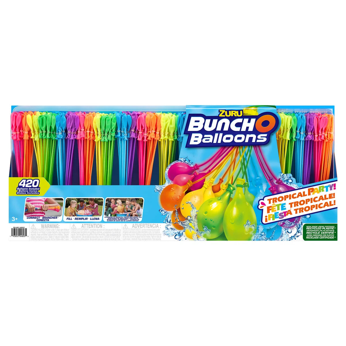 Bunch O Balloons 420 Water Balloons with Rapid-Fill & Self-Seal - 12 Bunches