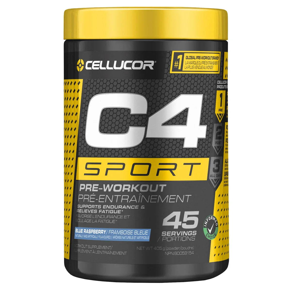 C4 Sport Pre-Workout Blue Raspberry, 405g