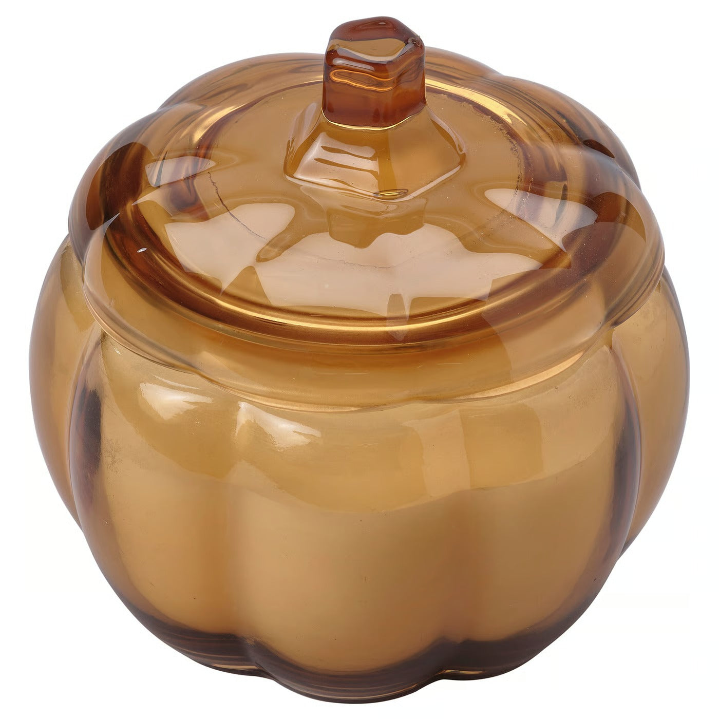 IKEA HOSTAGILLE Scented candle in glass, 2 wicks, Spiced pumpkin - brown, 40 hr