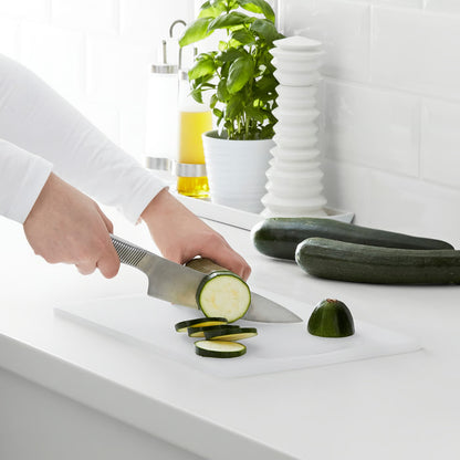 (2 Pack) IKEA LEGITIM White Plastic Chopping Boards,Lightweight Kitchen Cutting Boards with Easy-Grip Handle, Food Preparation Boards for Vegetables, Fruits, Meat & Everyday Cooking