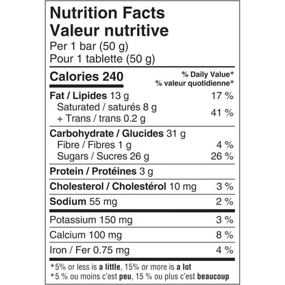 (48 Count) Cadbury Caramilk Chocolate Bars, Milk Chocolate with Smooth Caramel Filling, 50 g