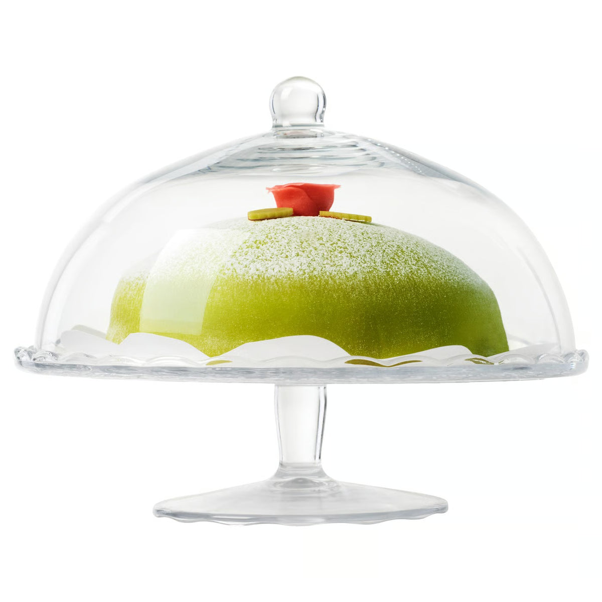 IKEA ARV BRÖLLOP Cake stand with lid, clear glass, 29 cm (11 ")