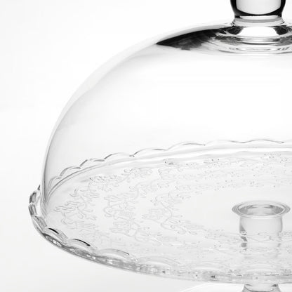 IKEA ARV BRÖLLOP Cake stand with lid, clear glass, 29 cm (11 ")