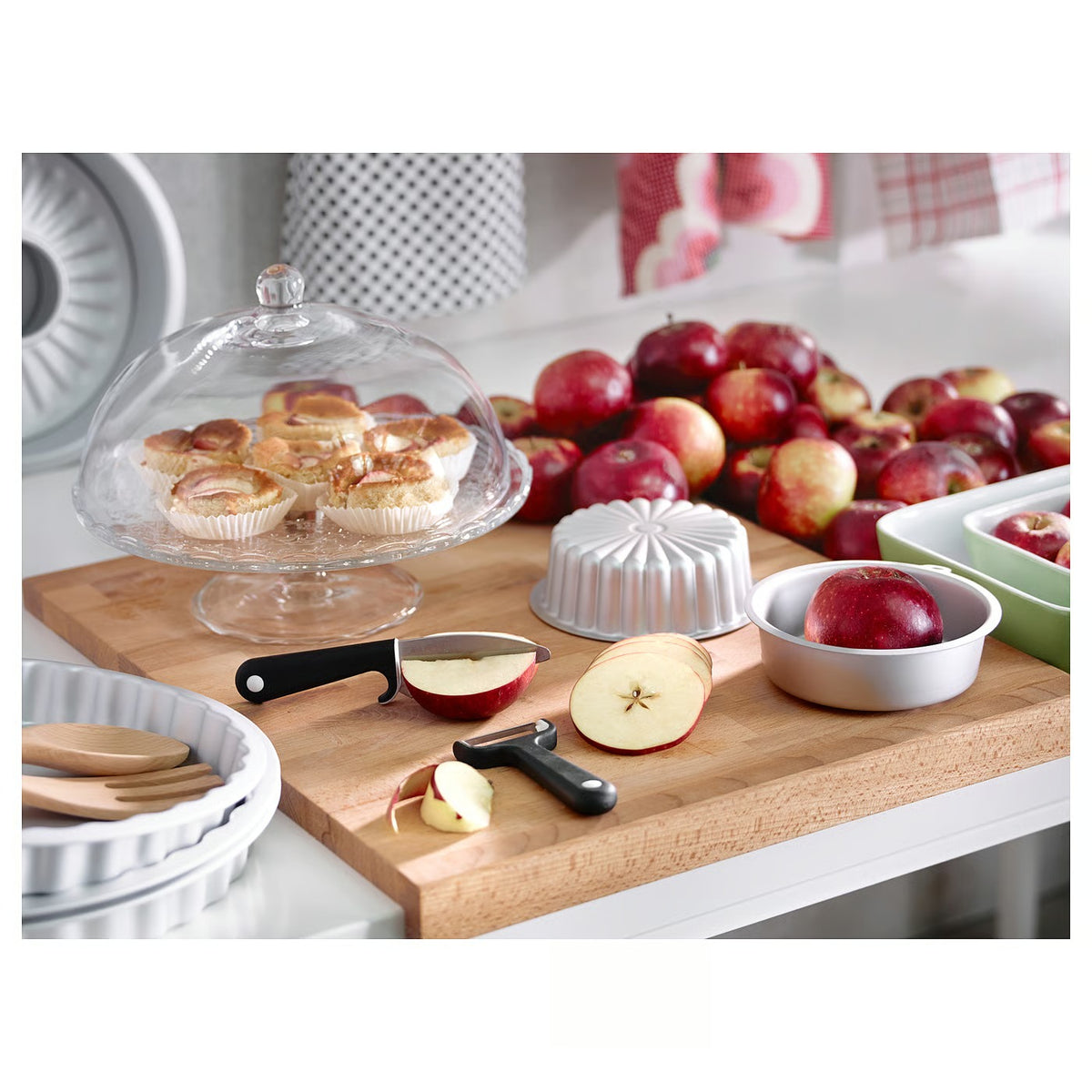 IKEA ARV BRÖLLOP Cake stand with lid, clear glass, 29 cm (11 ")